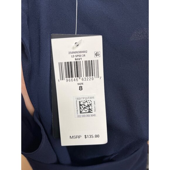 Ralph Lauren Womens Sleeveless Blue Chiffon Layered Dress Knee-Length Sz 8 - New - Picture 10 of 12